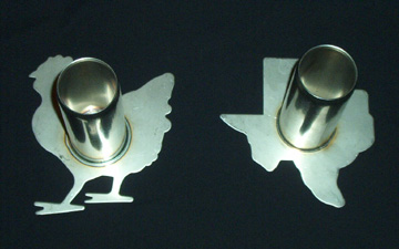 Inventor - welder Jaime Fischer makes roasting roosts that are better than a beer can - email him at jfischer2@cox.net
