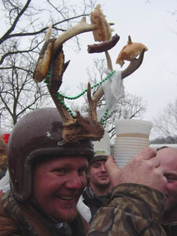 Brats as headress - photo by Lucy Saunders