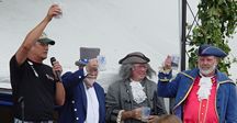 Rex Halfpenny, left, pledges American Beer Month, photo by Lucy Saunders